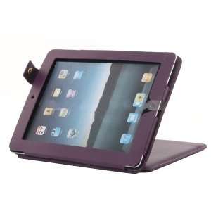  Full Protection Folding Case Cover for iPad 2 Purple Cell 