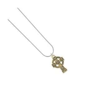   Celtic Cross Gold Plated Snake Chain Charm Necklace [Jewelry]: Jewelry