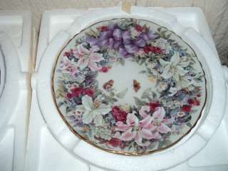   Liu Bradex Plates w Flowers/Holiday Angels/Butterfly/Floral Greetings