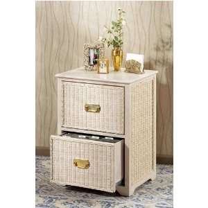  Two drawer Wicker File Storage Tower I