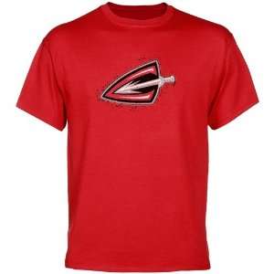   Cleveland Gladiators Scribble Sketch T shirt   Red