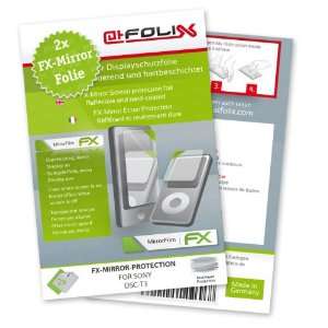  2 x atFoliX FX Mirror Stylish screen protector for Sony DSC T3 