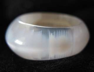 AUTHENTIC Vintage 60s WHITE MARBLE SWIRL Mod LUCITE Ring sz6789 ~NEW 