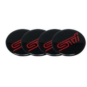  Subaru Sti 55mm wheel center cap stickers 4pcs: Automotive