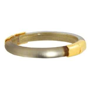   : Warm Grey Small Hinged Bracelet With Gold by Alexis Bittar: Jewelry