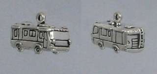 Sterling Silver 3 D Motor Home/RV Charm, New  