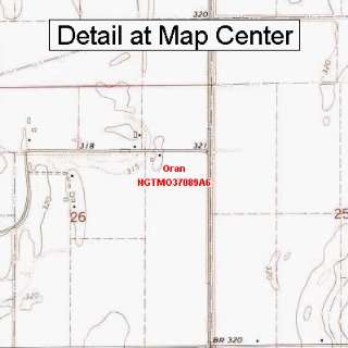 USGS Topographic Quadrangle Map   Oran, Missouri (Folded/Waterproof 