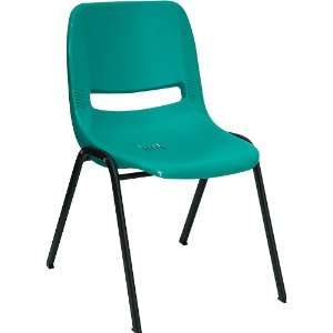  Teal Ergonomic Shell Stack Chair [RUT EO1 TL GG]