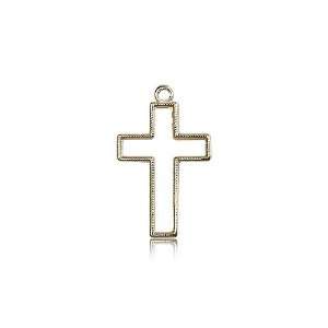  14kt Gold Cross Medal: Jewelry