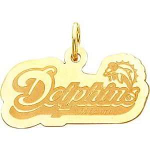  14K Gold NFL Miami Dolphins Charm: Sports & Outdoors