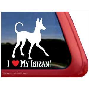  I Love My Ibizan! ~ Ibizan Hound Vinyl Window Auto Decal 