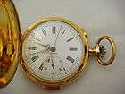 Solid 18K yellow GOLD 1/4 hour REPEATER Pocket Watch marked CARTIER