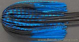 Spinnerbait/Jig Skirts ~ Black Blue Pro Tie with Tail  