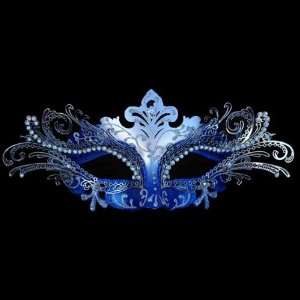    Blue & Silver Decorative Metal Venetian Mask