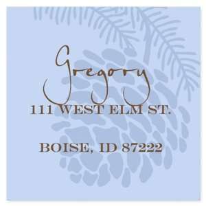  Blue Pine Cone Address Label Labels: Office Products