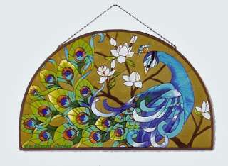 GORGEOUS TIFFANY CATS ARCH CAT STAINED GLASS ART PANEL  