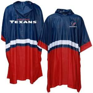  Houston Texans Navy Blue Team Poncho: Sports & Outdoors