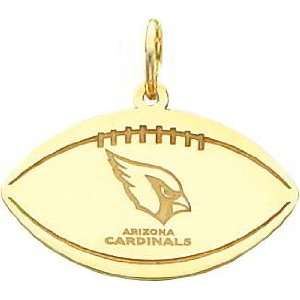  14K Gold NFL Arizona Cardinals Logo Football Charm: Sports 