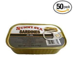 Sunny Sea Sardines in EOC Oil, 4.2 Ounce (Pack of 50)  