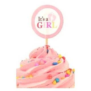 Pink Edible Baby Shower Cupcake   Cake Decorations (1 dz):  