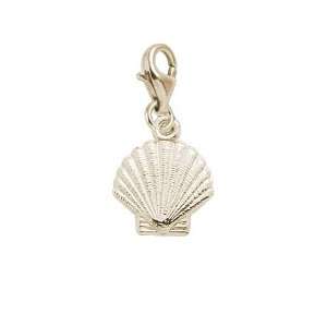  Rembrandt Charms Shell Charm with Lobster Clasp, 14k 