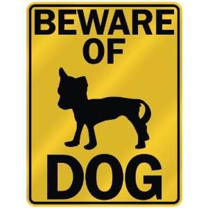  BEWARE OF  CHINESE CRESTED  PARKING SIGN DOG