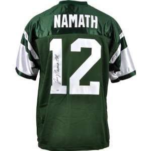  Joe Namath Autographed Jersey  Details: Green, Custom 