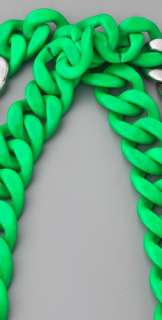 Adia Kibur Silver & Neon Chain Link Necklace  