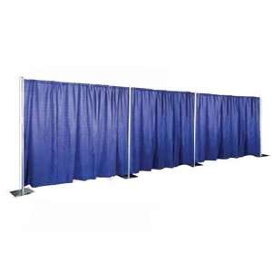  Pipe and Drape Backdrop Package 8t X 42w Black Fabric 
