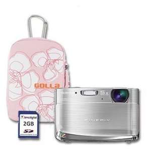  Fuji Z70 Silver 12mp Digital Camera Bundle with 2GB SD 