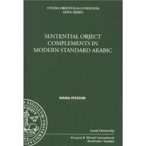  Sentential Object Complements in Modern Standard Arabic 