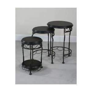   Ultimate Accents Emerson Iron Base Round Nest Tables