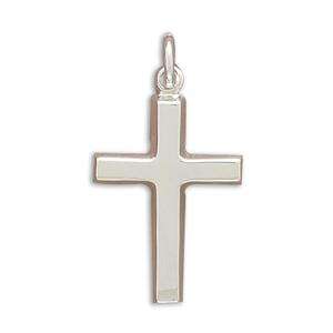 925 Sterling Silver Plain Polished Cross Pendant  