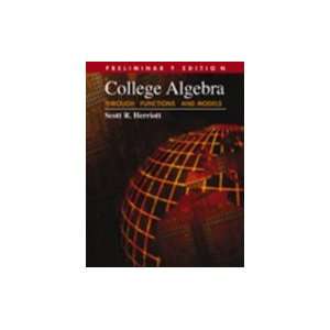 College Algebra Through Functions & Models (Paperback, 2002) Scot 