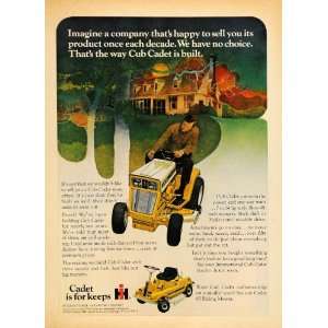   Harvester Co Cub Cadet Mower Home   Original Print Ad