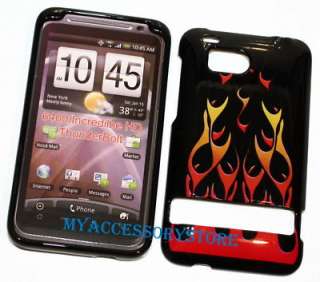 Verizon HTC ThunderBolt Fire Red / Flame Design Snap On Hard Phone 