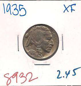 1935 Buffalo Nickel Extra Fine #8932  