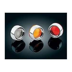   Dish Bezels with Lenses for Bullet Turn Signals   Red 2109 Automotive