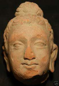Nice Gandharan Clay Buddha Head ( Gandhara )  