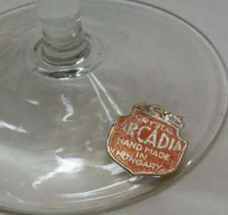 14 Pc CRYSTAL Stemware ARCADIA ARE 14 Hungary GOBLETS  