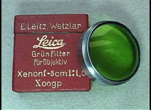 Leica Xoogp Green Filter for 50/1.5 XenonLN W/Box  