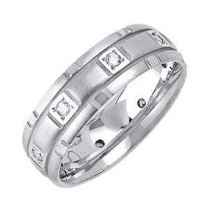  0.24ct Platinum Exclusive Diamond Wedding Band (GH, VS) Jewelry