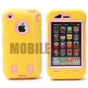   Cover on Pink Rugged Inner Hard Shell for Apple iPhone 3G / 3GS in