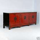 Original Antique Hand Painted Chinese Sideboard Console Cabinet Circa 