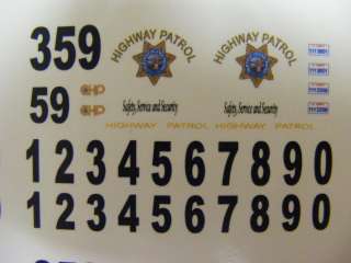 64 CHP Decals Now for Black & Whites and all White Car NEW  