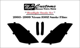 2003 2009 nissan 350z smoke out headlight complete set