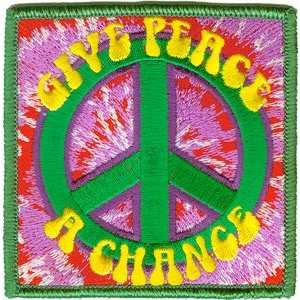  Peace Sign Give Peace a Chance Embroider Iron On Patch 