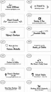 40 CUTE Personalized Clothing Sewing Labels  