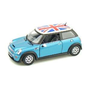 Mini Cooper S w/British Flag 1/28 Blue