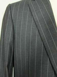 PRISTINE Samuelsohn Gray Stripe Dormeuil Super 120s & Cashmere Suit 